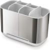 Joseph Joseph EasyStore Stainless-Steel Toothbrush Holder Bathroom Storage Organizer Caddy, Small(Stainless Steel)