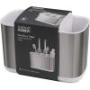 Joseph Joseph EasyStore Stainless-Steel Toothbrush Holder Bathroom Storage Organizer Caddy, Small(Stainless Steel)