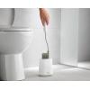 Joseph Joseph Flex Lite Silicone Toilet Brush with Slimline Holder Set, Flexible Head, drip, Anti-Clog deep Clean, 1 EA, Grey/White(Grey/White)
