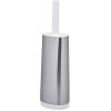 Joseph Joseph Flex Lite Silicone Toilet Brush with Slimline Holder Set, Flexible Head, drip, Anti-Clog deep Clean, 1 EA, Grey/White(Stainless Steel)