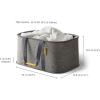 Joseph Joseph Hold-All Max Collapsible 55L/14.5 Gallon Washing Laundry Basket Bag, Durable Fabric, Moisture Resistant, Grey(Grey)