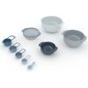 Joseph Joseph Nest 9 Plus, 9 Piece Compact Food Preparation Set with Mixing Bowls, Measuring Cups, Sieve and Colander, Stainless Steel(Blue)