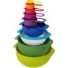 Joseph Joseph Nest 9 Plus, 9 Piece Compact Food Preparation Set with Mixing Bowls, Measuring Cups, Sieve and Colander, Stainless Steel(Multicolour)