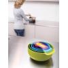 Joseph Joseph Nest 9 Plus, 9 Piece Compact Food Preparation Set with Mixing Bowls, Measuring Cups, Sieve and Colander, Stainless Steel(Multicolour)