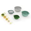 Joseph Joseph Nest 9 Plus, 9 Piece Compact Food Preparation Set with Mixing Bowls, Measuring Cups, Sieve and Colander, Stainless Steel(Opal)