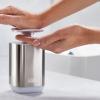 Joseph Joseph Presto Stainless-Steel Hygienic Easy-Push Soap Dispenser with Wide Pump, White(White)