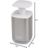 Joseph Joseph Presto Stainless-Steel Hygienic Easy-Push Soap Dispenser with Wide Pump, White(White)