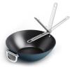 Joseph Joseph Space 12.5″” Nonstick Wok with Lid & Folding Handle, Space Saving Stir-fry Pan, Ceramic Coating, Induction & Oven Safe(12.5”)