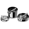 Joseph Joseph Space Steel 2-Piece Nonstick Stainless-Steel Frying Pan Skillet Set, Nesting with Folding Handles, Induction & Oven Safe(10pc)