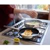 Joseph Joseph Space Steel 2-Piece Nonstick Stainless-Steel Frying Pan Skillet Set, Nesting with Folding Handles, Induction & Oven Safe(2pc)