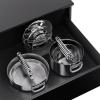 Joseph Joseph Space Steel 2-Piece Nonstick Stainless-Steel Frying Pan Skillet Set, Nesting with Folding Handles, Induction & Oven Safe(8pc)