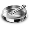 Joseph Joseph Space Steel 9.5″ Nonstick Stainless-Steel Frying Pan Skillet with Folding Handle, Ceramic Coating, Induction & Oven Safe(8”)