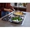 Joseph Joseph Space Steel 9.5″ Nonstick Stainless-Steel Frying Pan Skillet with Folding Handle, Ceramic Coating, Induction & Oven Safe(8”)