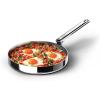 Joseph Joseph Space Steel 9.5″ Nonstick Stainless-Steel Frying Pan Skillet with Folding Handle, Ceramic Coating, Induction & Oven Safe(9.5”)