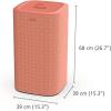 Joseph Joseph Tota Trio 90 liter/23.8 gallon Laundry Hamper Separation Basket with lid, 3 Removable Washing Bags with Handles- Ecru(Coral/Turquoise)