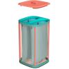 Joseph Joseph Tota Trio 90 liter/23.8 gallon Laundry Hamper Separation Basket with lid, 3 Removable Washing Bags with Handles- Ecru(Coral/Turquoise)