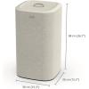 Joseph Joseph Tota Trio 90 liter/23.8 gallon Laundry Hamper Separation Basket with lid, 3 Removable Washing Bags with Handles- Ecru(Ecru)