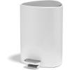Joseph Joseph EasyStore Stainless Steel 5 Liter/1.3 Gallon Pedal Trash Can with Bin Liner Storage, Soft-Close Lid, Removable Inner Bucket, for Bathroom, Bedroom, Office, Matt Black(Gloss White)