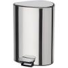 Joseph Joseph EasyStore Stainless Steel 5 Liter/1.3 Gallon Pedal Trash Can with Bin Liner Storage, Soft-Close Lid, Removable Inner Bucket, for Bathroom, Bedroom, Office, Matt Black(Stainless steel)