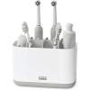 Joseph Joseph EasyStore Stainless-Steel Toothbrush Holder Bathroom Storage Organizer Caddy, Small(Grey/White)
