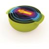 Joseph Joseph Nest 9 Plus, 9 Piece Compact Food Preparation Set with Mixing Bowls, Measuring Cups, Sieve and Colander, Stainless Steel(Multicolour)
