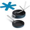 Joseph Joseph Space 6-Piece Nonstick Sauce Pan Set with Lids, Nesting Design, Ceramic Coating, Induction & Oven Safe(2pc)