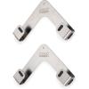 Joseph Joseph Space Set of 2 Pot and Pan Lid Holders Self Adhesive Wall Mount Storage Organizer, Suitable for Lids up to 11 in, 3M VHB Tape and Screws Included, Stainless Steel