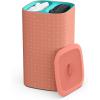 Joseph Joseph Tota Trio 90 liter/23.8 gallon Laundry Hamper Separation Basket with lid, 3 Removable Washing Bags with Handles- Ecru(Coral/Turquoise)