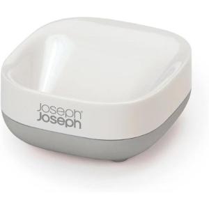 Joseph Joseph 70511 Slim Compact Soap Dish with Drain, Gray, 7.1 x 3.6 x 8.4 cm(Grey/White)