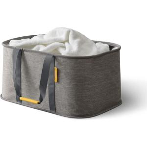 Joseph Joseph Hold-All Max Collapsible 55L/14.5 Gallon Washing Laundry Basket Bag, Durable Fabric, Moisture Resistant, Grey(Grey)