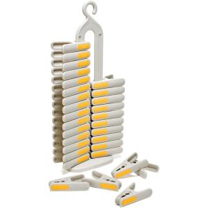 Joseph Joseph PegStore 30-Piece Clothes Pin Set with Storage Stand, Durable and UV-Resistant Recycled Plastic for Clothesline