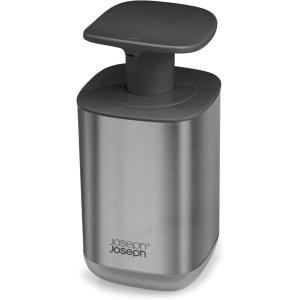 Joseph Joseph Presto Stainless-Steel Hygienic Easy-Push Soap Dispenser with Wide Pump, White(Stainless Steel)