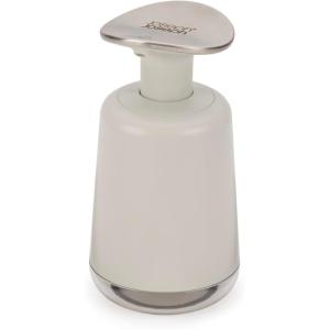 Joseph Joseph Presto Stainless-Steel Hygienic Easy-Push Soap Dispenser with Wide Pump, White(Stone/Sage)