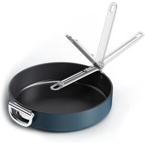 Joseph Joseph Space 12.5″” Nonstick Wok with Lid & Folding Handle, Space Saving Stir-fry Pan, Ceramic Coating, Induction & Oven Safe(12”)