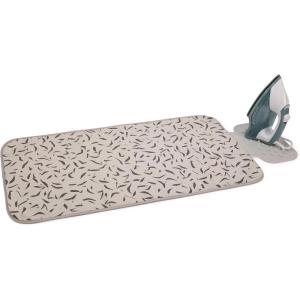 Joseph Joseph Swift Folding Ironing Mat with Silicone Iron Rest, Heat and Steam Resistant, Non-Slip Ironing Pad, Compact Storage, 35.4 x 18.5 in, Peach Blossom(Ecru Scatter)
