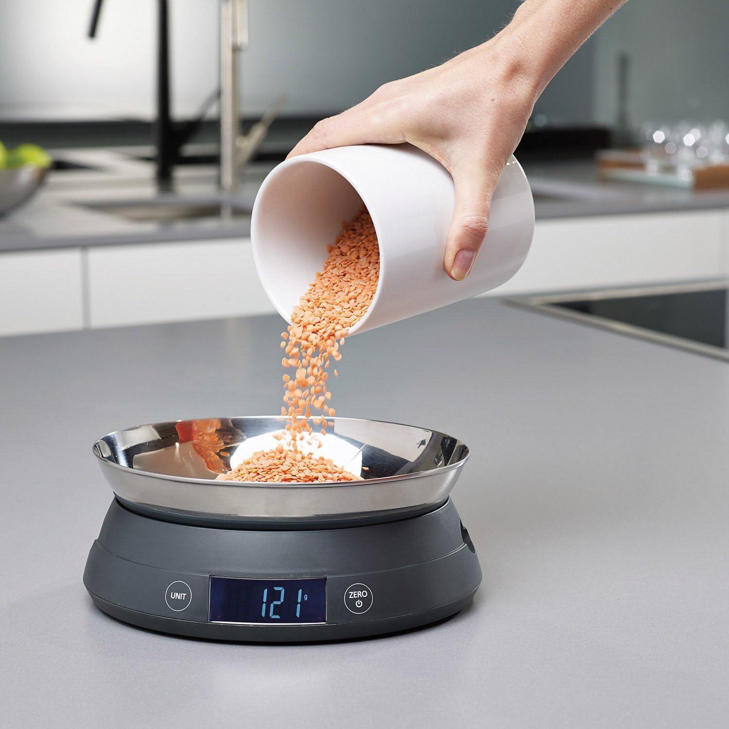 image:imageJoseph Joseph 40054 SwitchScale Digital Scale with Reversible Lid Gray