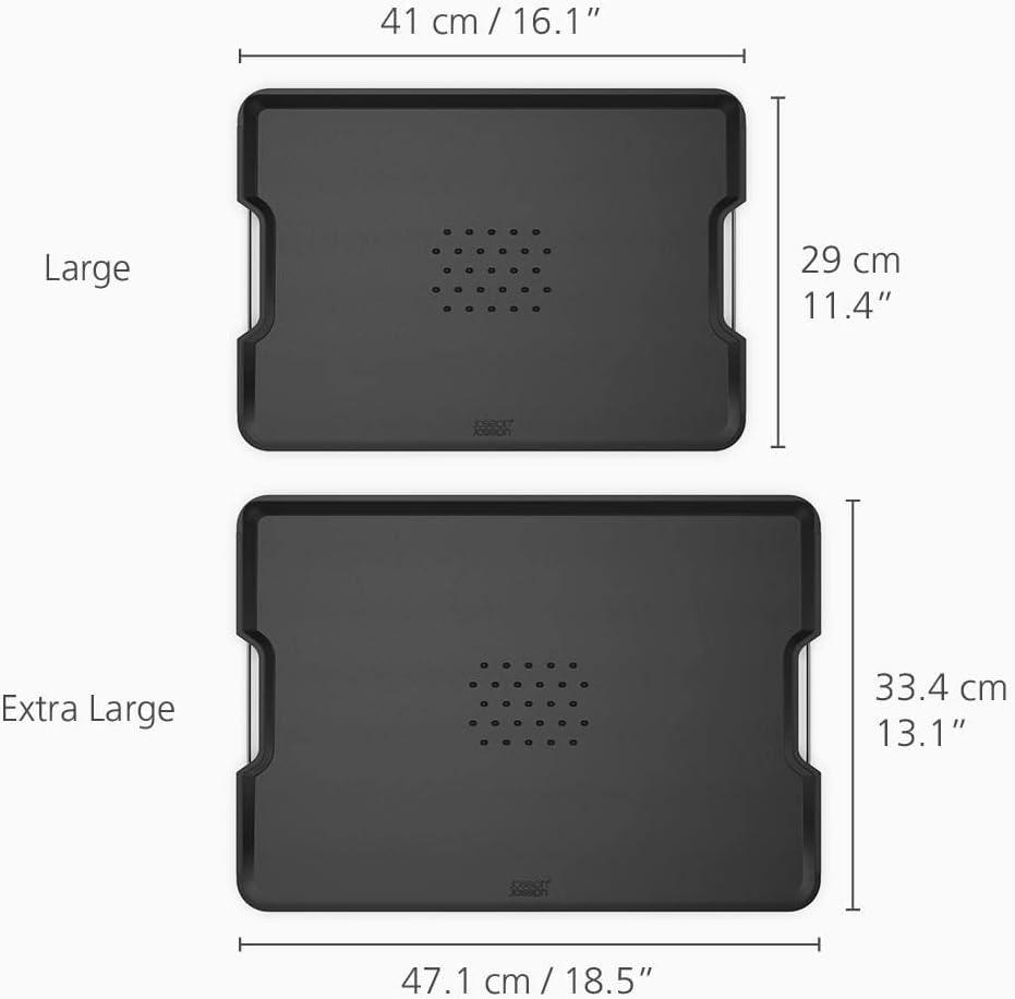 image:imageJoseph Joseph CutampCarve Plus NonSlip MultiFunction DoubleSided Cutting Board for Food Preparation and Carving Dishwasher Safe Extra Large RedBlack