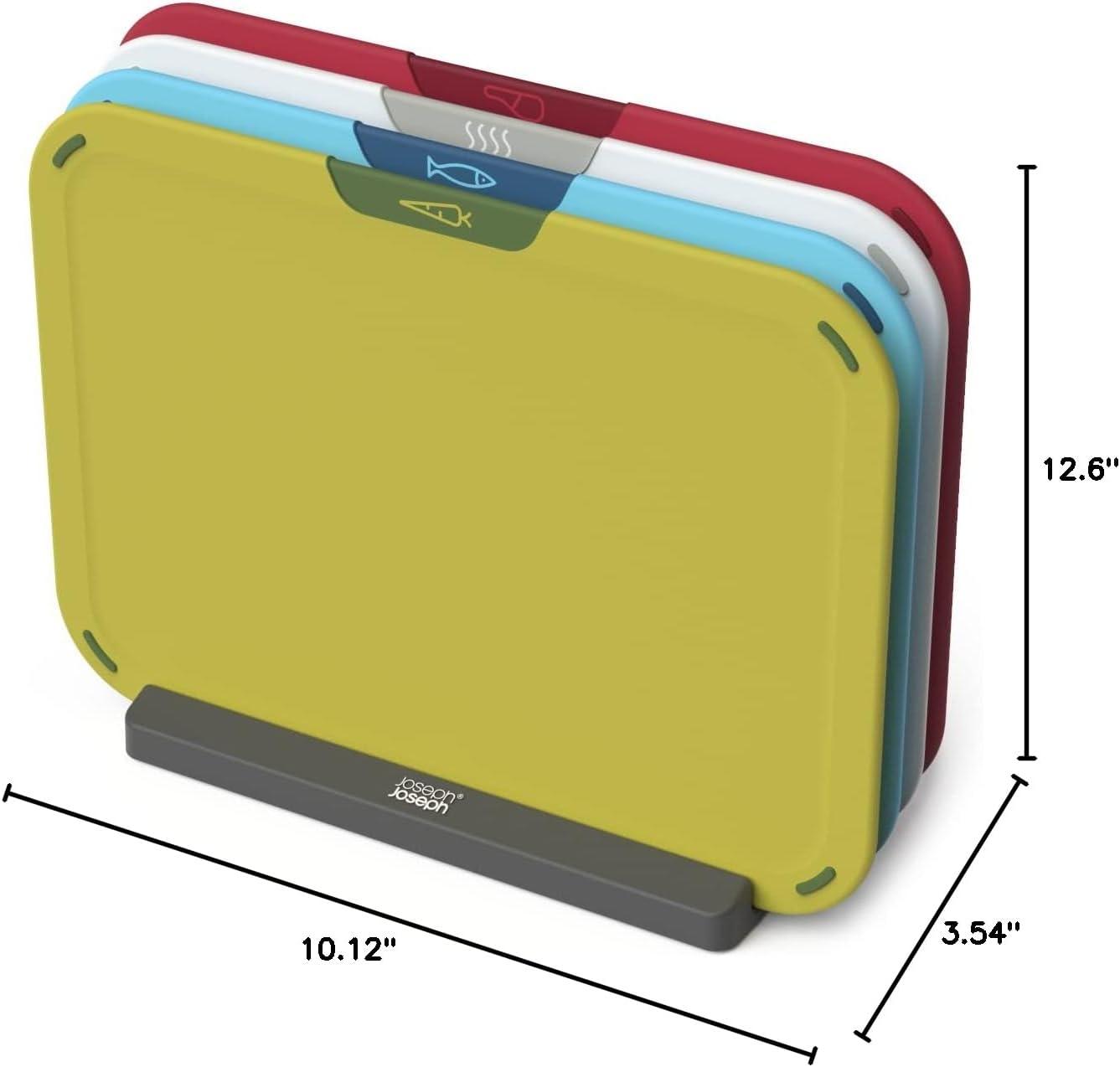image:imageJoseph Joseph Duo Icon 4piece colour coded Cutting Board Set with Storage Stand Multicolour