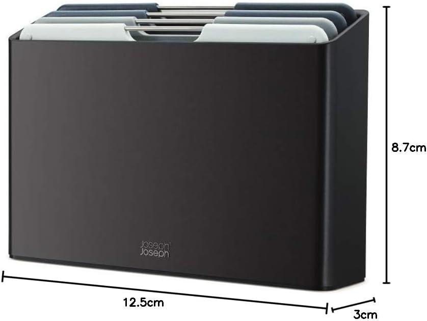 image:imageJoseph Joseph Folio 4Piece Colour coded Cutting Board Set Slimline case for organized Kitchen storage SilverBlueGraphite
