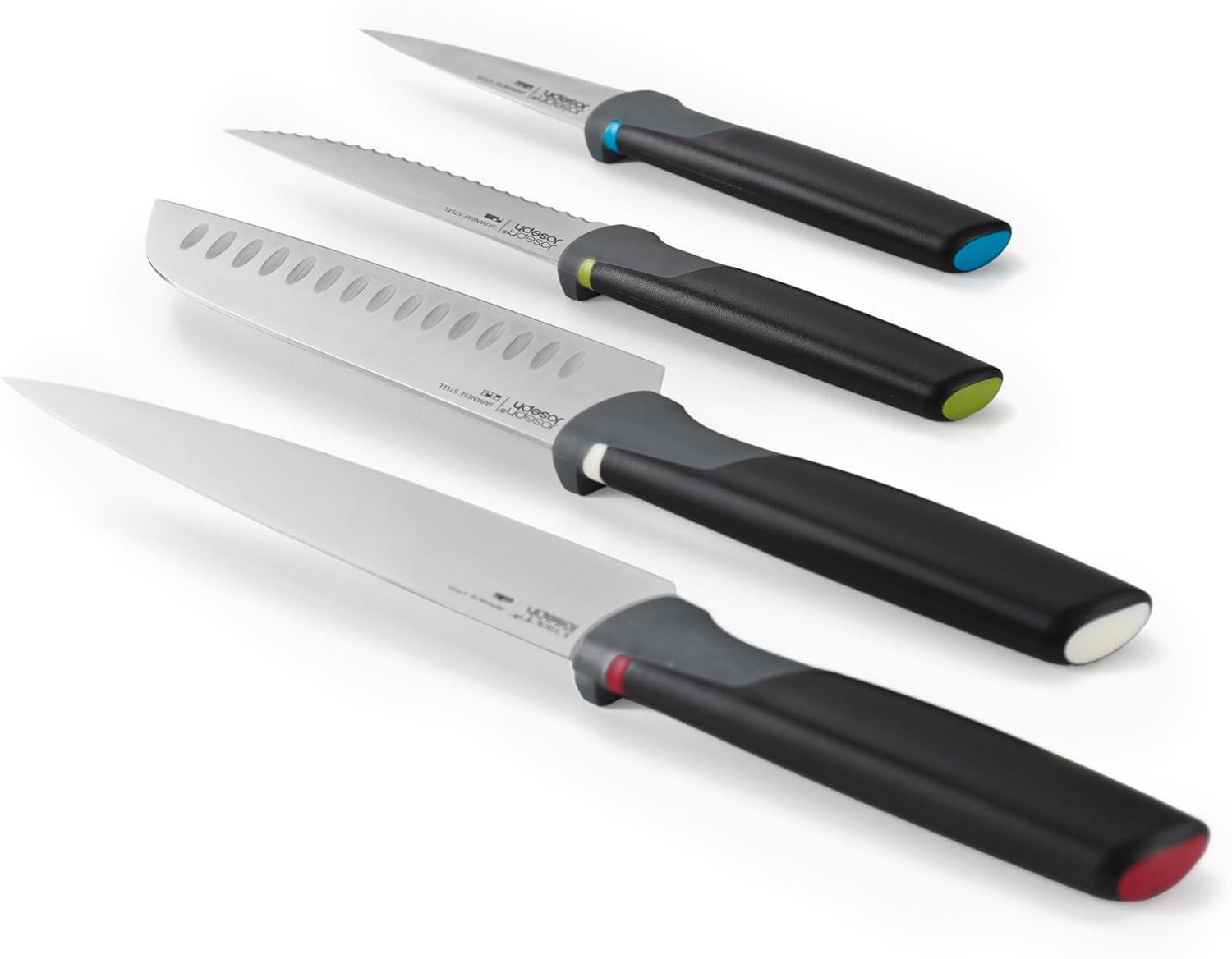 image:imageJoseph Joseph Folio Icon 8Piece Colour coded Cutting Board Set with Japanese Stainless Steel Knives Slimline case for organized storage GraphiteSilver