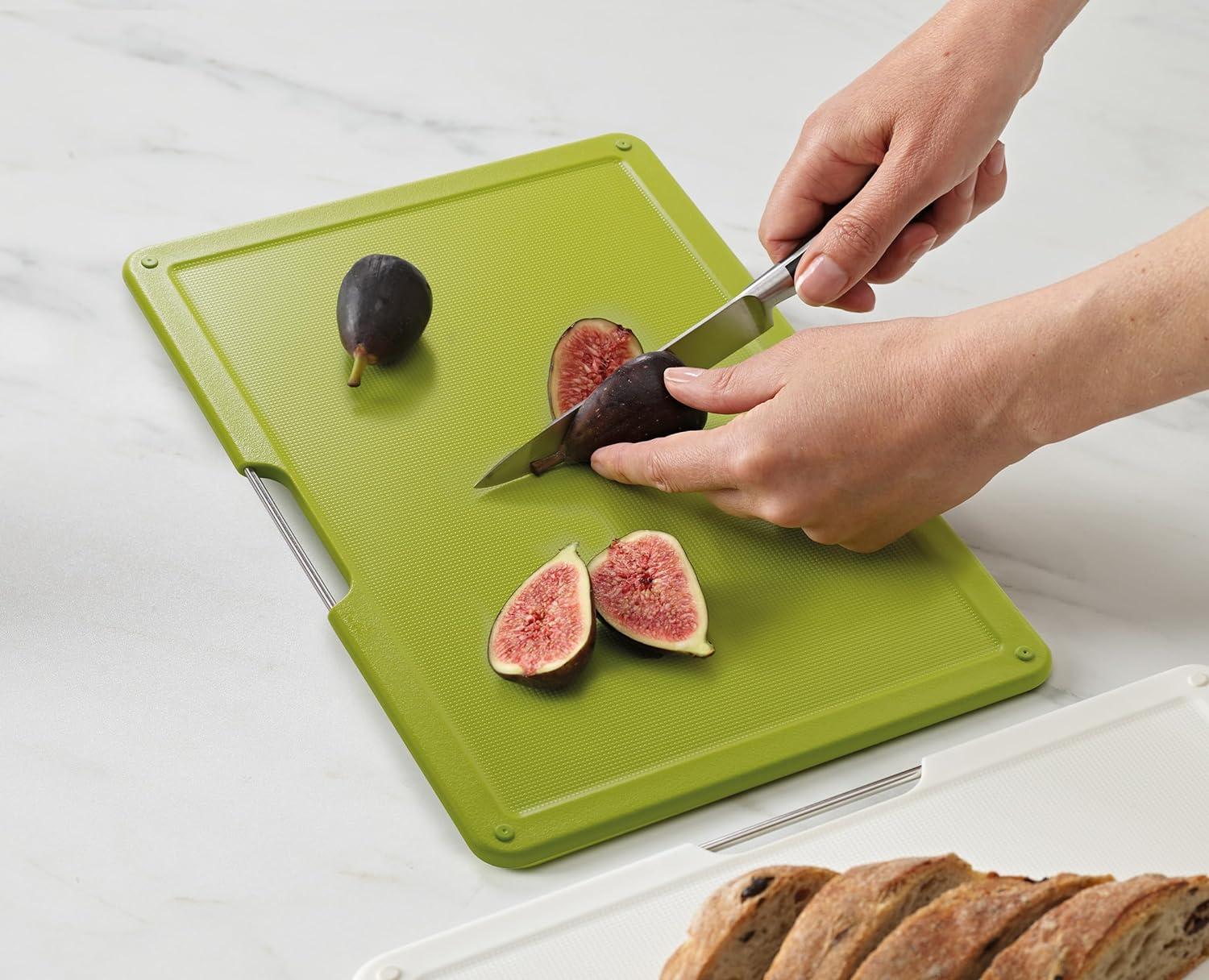image:imageJoseph Joseph Folio Slim 3piece Undershelf Kitchen Cutting Board Set Cupboard storage fits shelves up to 08 thick Large 142 wideMulticolourSilver
