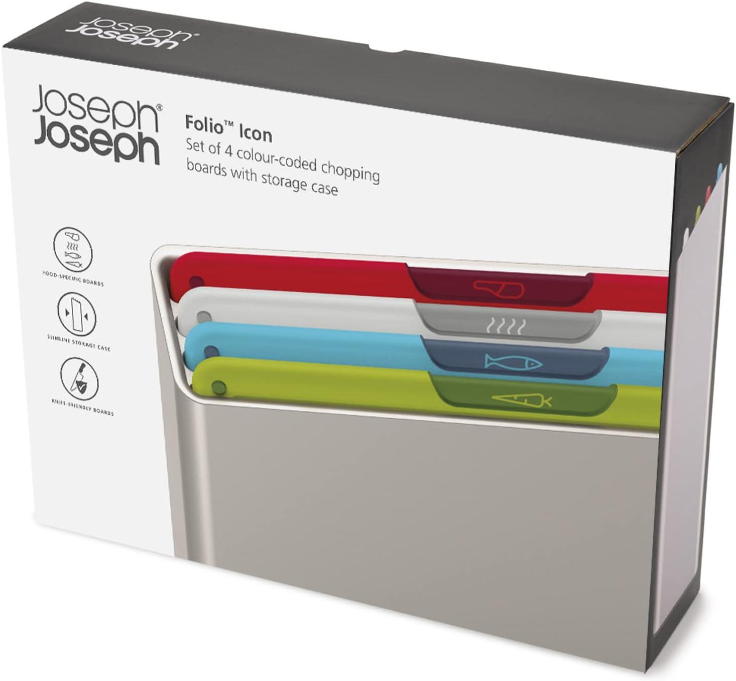 image:imageJoseph Joseph Folio Slim 3piece Undershelf Kitchen Cutting Board Set Cupboard storage fits shelves up to 08 thick Large 142 wideMulticolourSilver