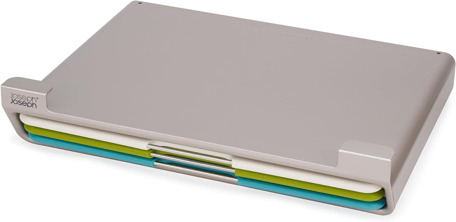 image:imageJoseph Joseph Folio Slim 3piece Undershelf Kitchen Cutting Board Set Cupboard storage fits shelves up to 08 thick Large 142 wideMulticolourSilver