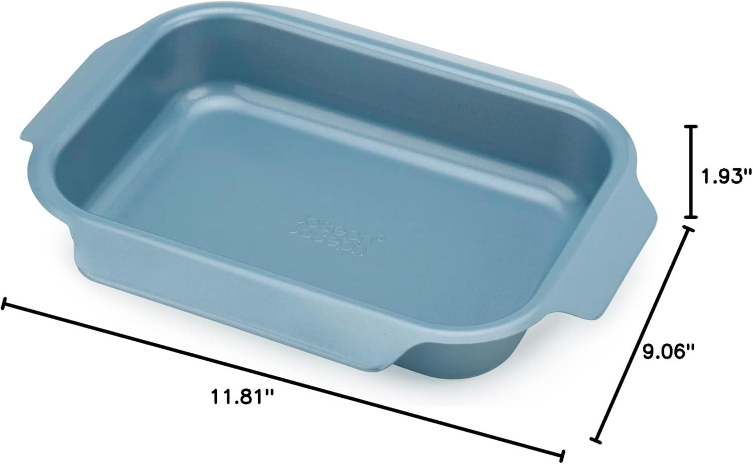 image:imageJoseph Joseph Nest Bakeware and Roasting Pan Carbon Steel Baking Pan with NonStick Coating EasyPull Handles Organized Kitchen Storage Small BlueSingle Small