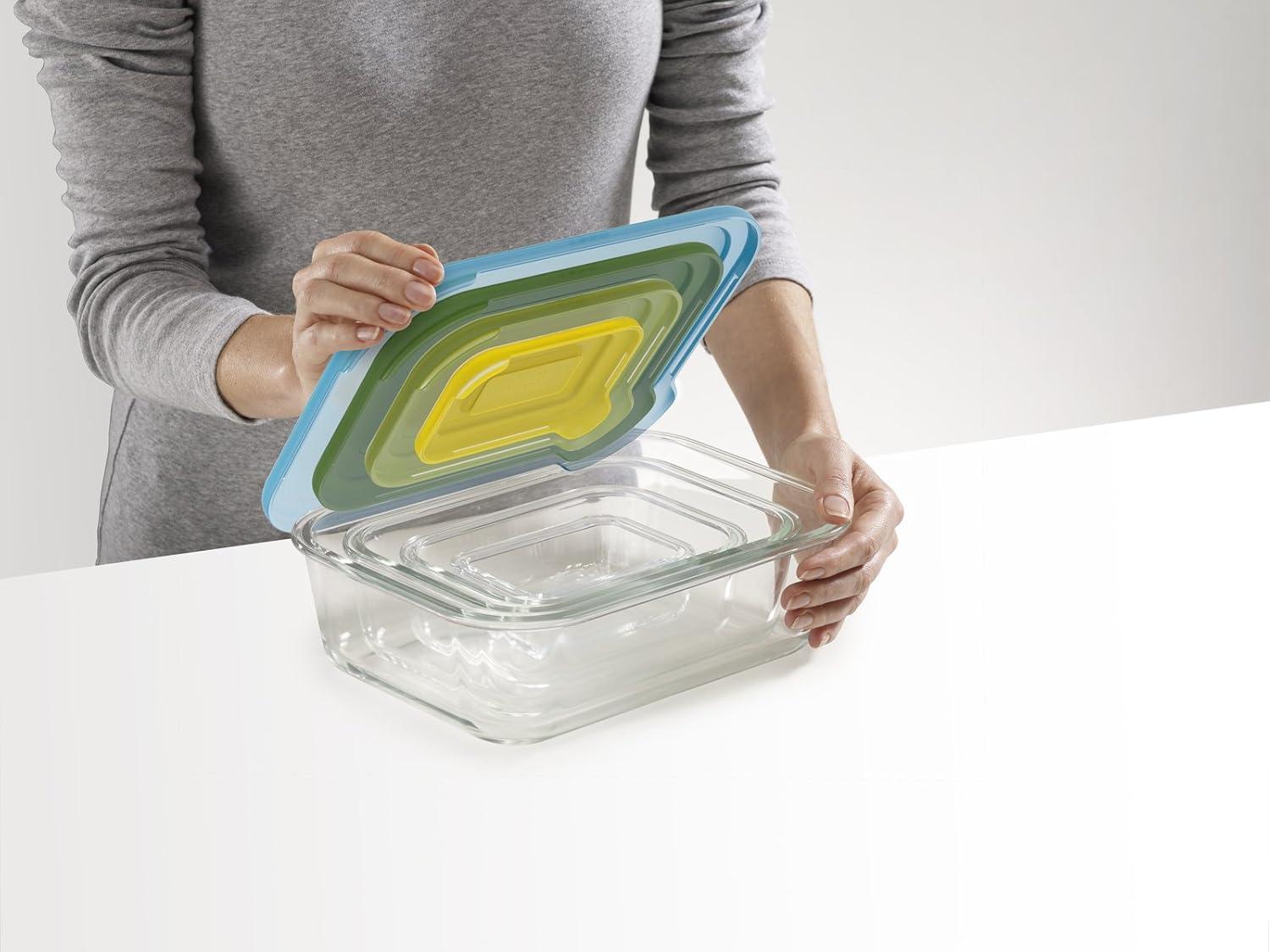 image:imageJoseph Joseph Nest Glass Storage Freezer Oven Microwave Dishwasher Safe 8Piece Set Multicolored Multicolor