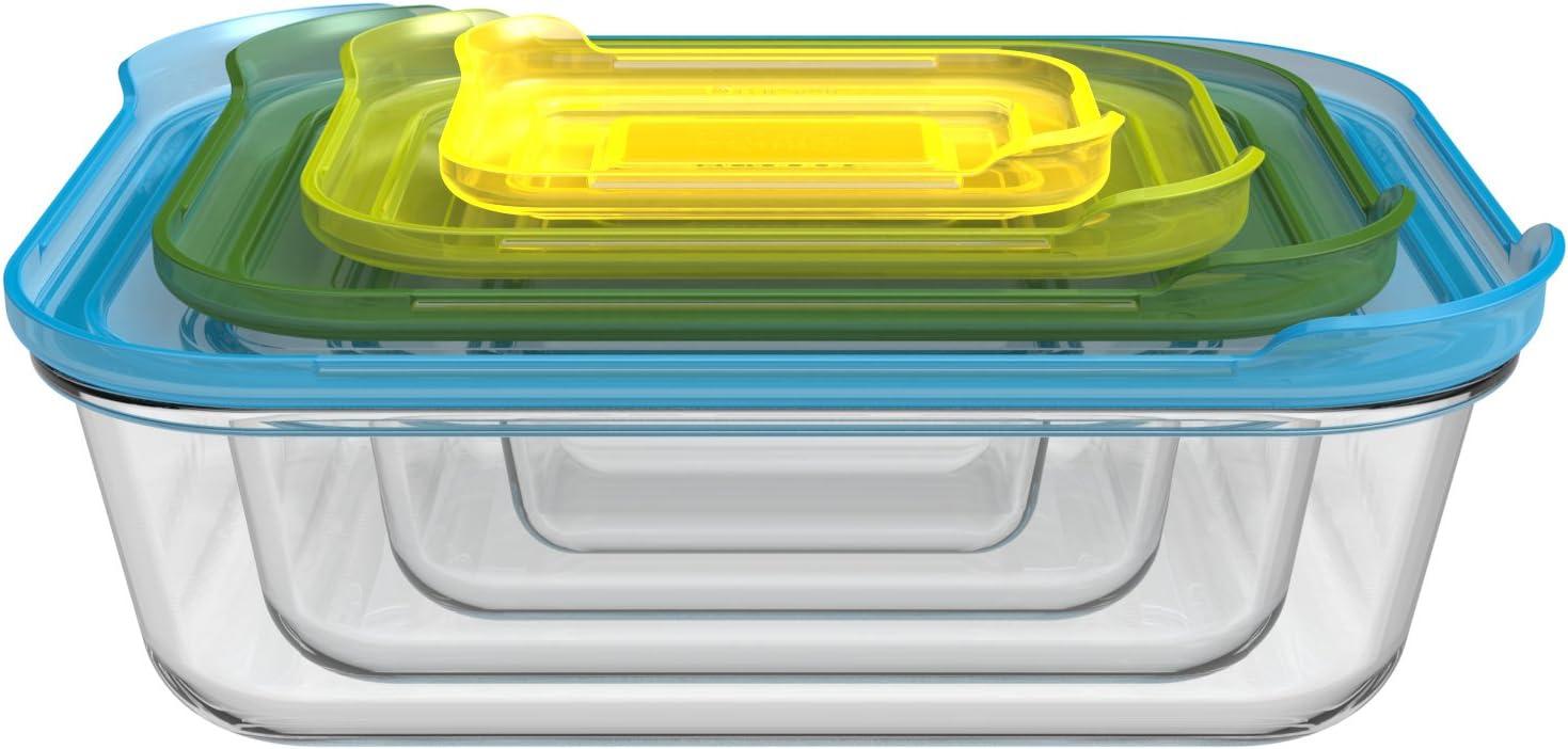 image:imageJoseph Joseph Nest Glass Storage Freezer Oven Microwave Dishwasher Safe 8Piece Set Multicolored Multicolor
