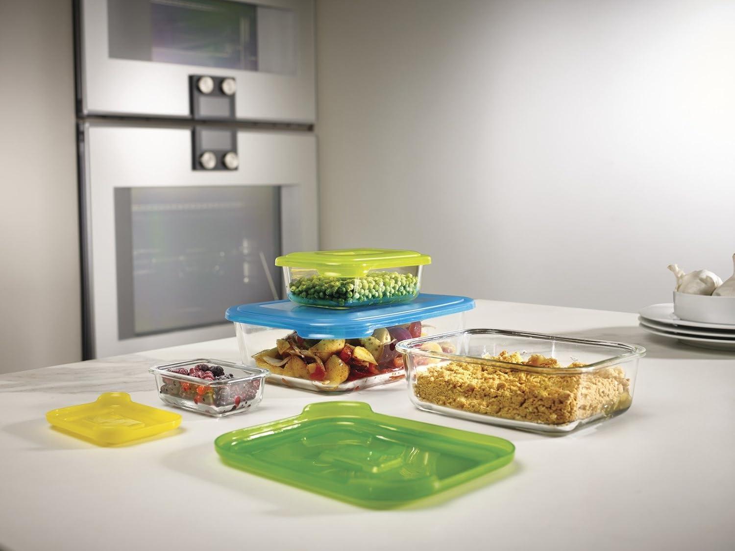image:imageJoseph Joseph Nest Glass Storage Freezer Oven Microwave Dishwasher Safe 8Piece Set Multicolored Multicolor