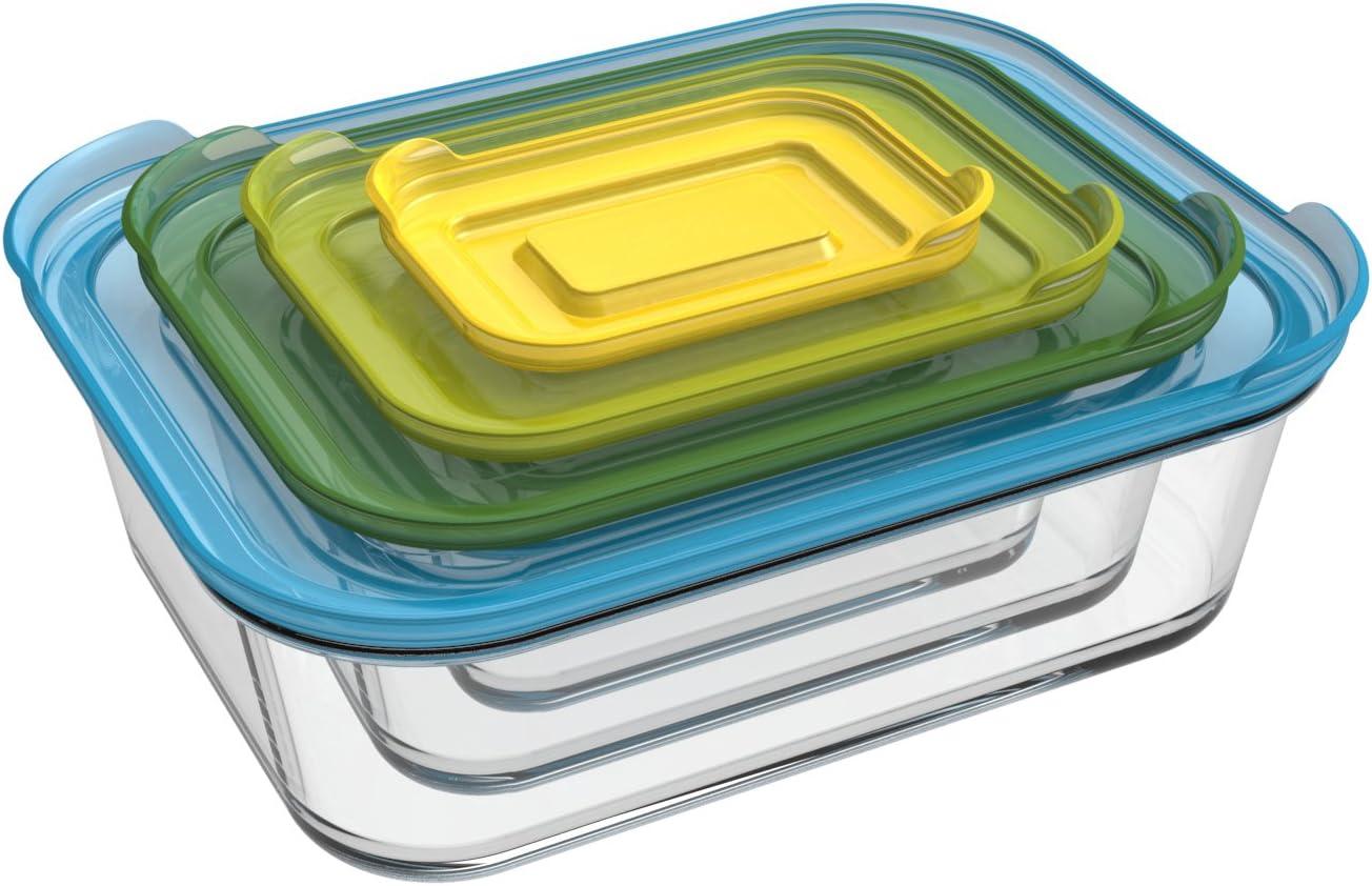 image:imageJoseph Joseph Nest Glass Storage Freezer Oven Microwave Dishwasher Safe 8Piece Set Multicolored Multicolor