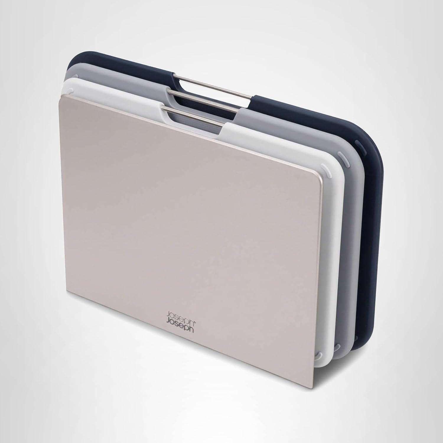 image:imageJoseph Joseph Nest Large 3Piece Color coded Cutting Board Set with Storage Stand Large GreyGray