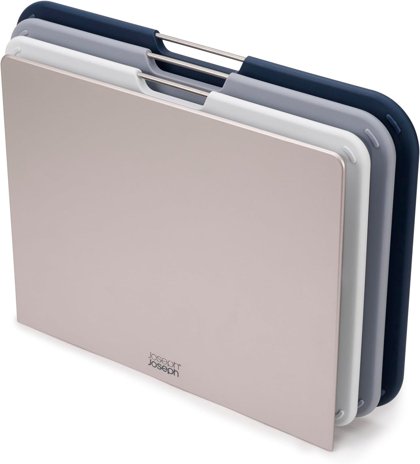 image:imageJoseph Joseph Nest Large 3Piece Color coded Cutting Board Set with Storage Stand Large GreyGray